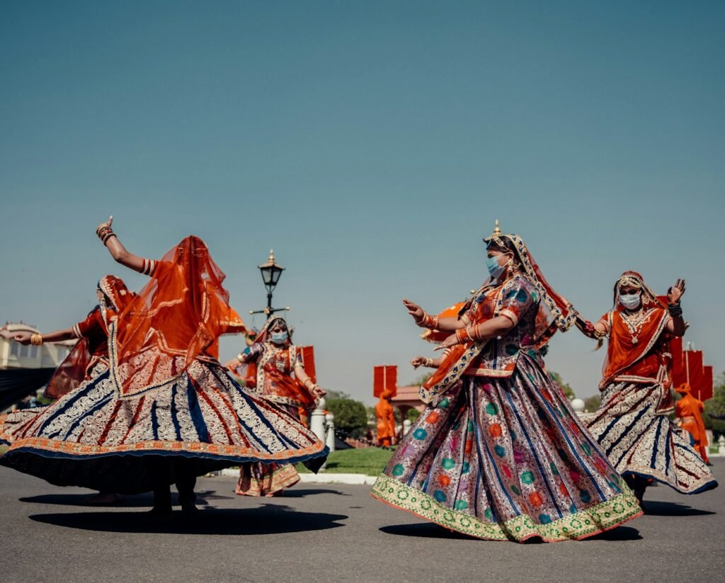 a group of people in traditional dress