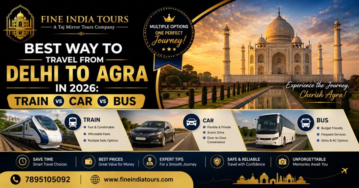 best way to travel from Delhi to Agra